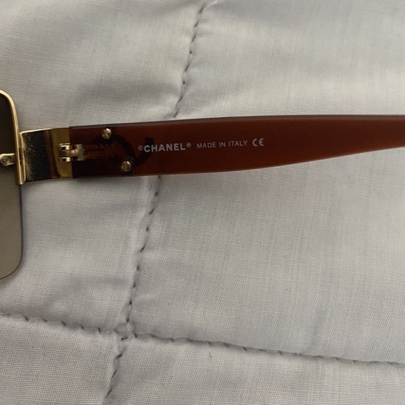 Rare Vintage Chanel Semi Rimless Sunglasses with Case - Picture 5 of 9